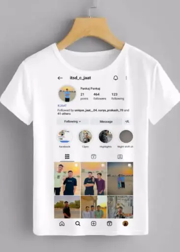 INSTAGRAM PROFIL PICTURE PRINTED T SHIRT